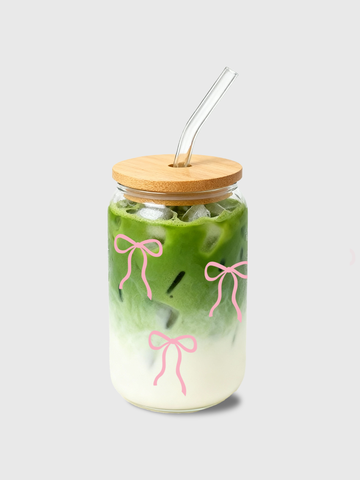 Ribbon Latte Glass